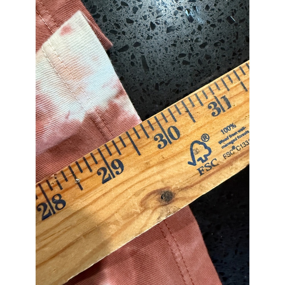 We The Free Free People Tie Dye Oversized Long Sleeve Tee Rust Peach Large 355 - Picture 6 of 7